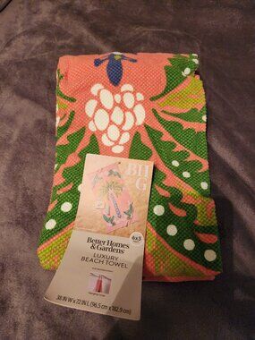 Better Homes & Gardens Luxury Beach Towel TROPICAL DECOR